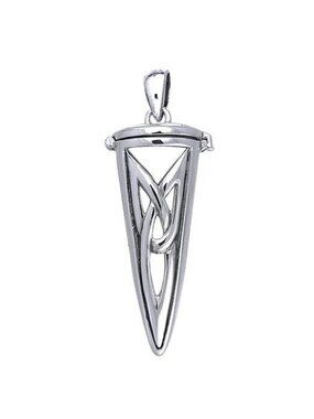 NEW Peter Stone Sterling Silver Celtic Triquetra Pendulum Pendant